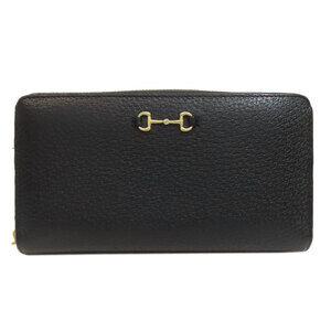 GUCCI Black Leather Horsebit Wallet